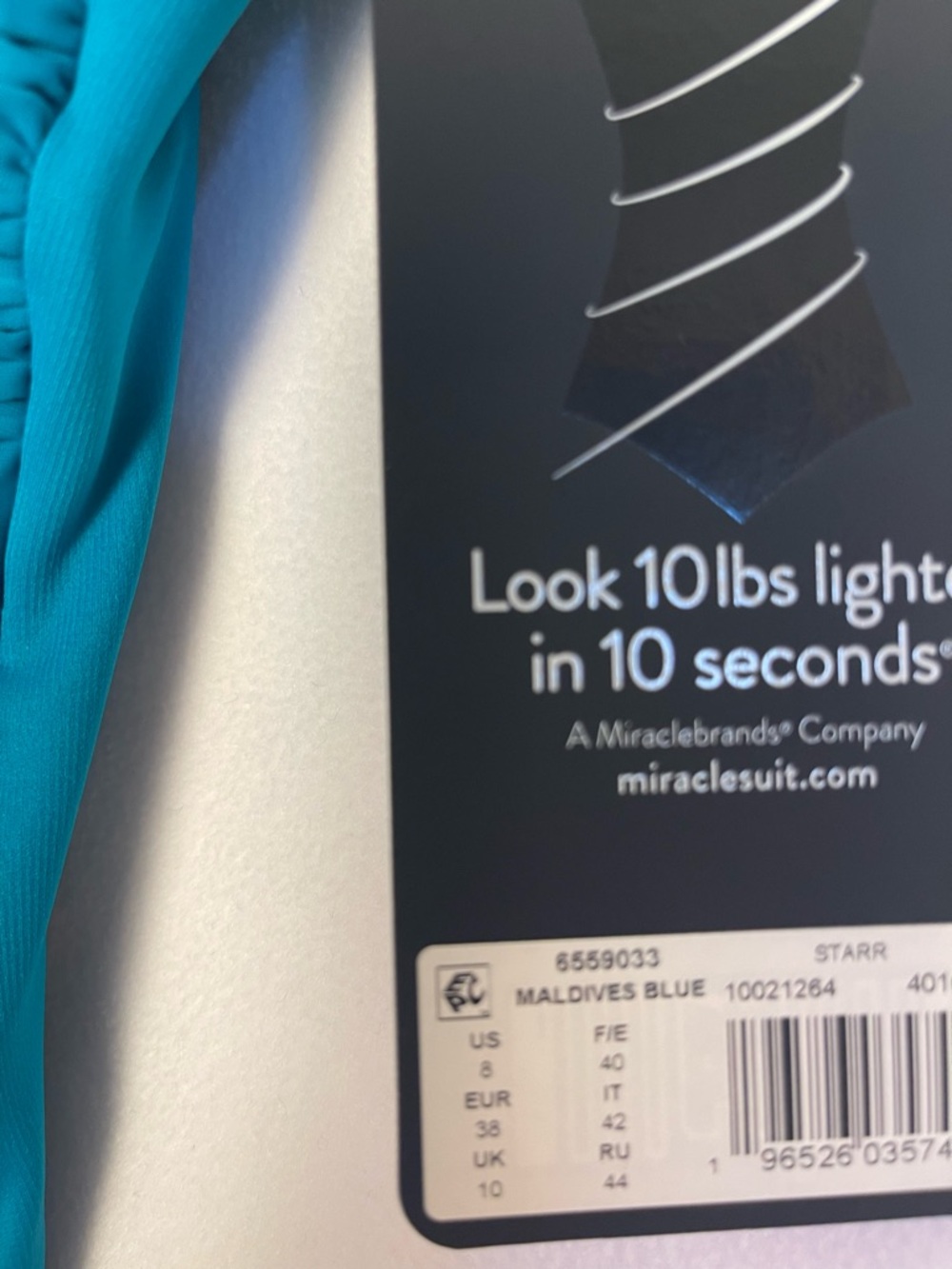 Miraclesuit Slimming One Piece Swimsuit 8 Tummy Control Blue Built in Bra NWT - Picture 7 of 14